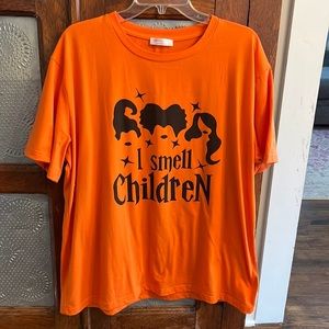 Hocus Pocus “I Smell Children” orange t-shirt, size XXL